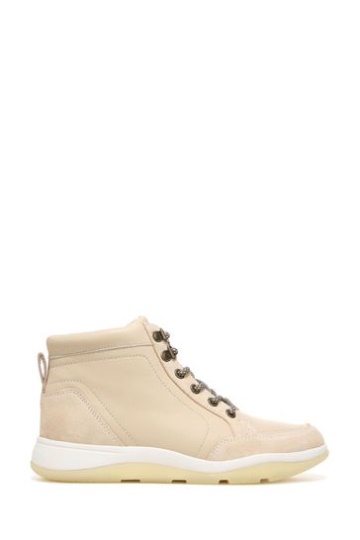 Vionic Whitley Cream Semolina Leather Chukka High Tops