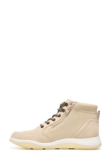 Vionic Whitley Cream Semolina Leather Chukka High Tops