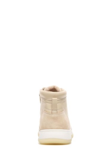 Vionic Whitley Cream Semolina Leather Chukka High Tops