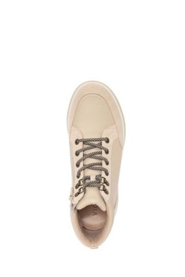 Vionic Whitley Cream Semolina Leather Chukka High Tops