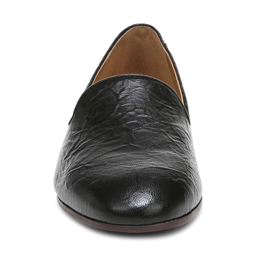 Vionic Willa Flat Black Leather