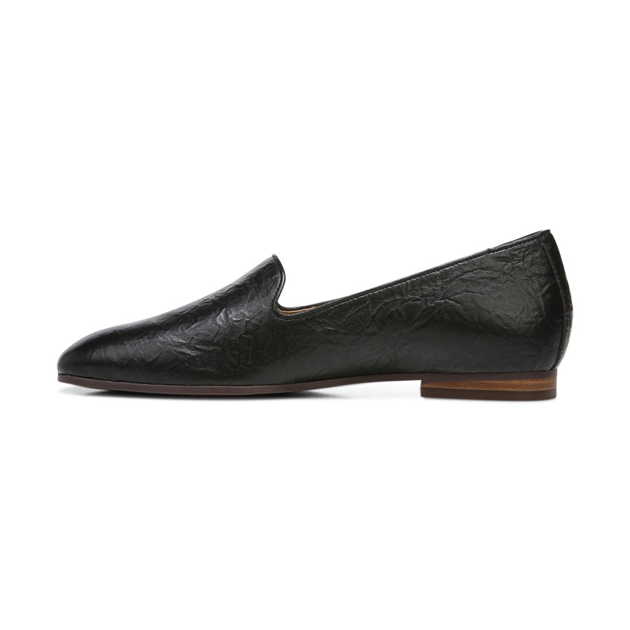 Vionic Willa Flat Black Leather