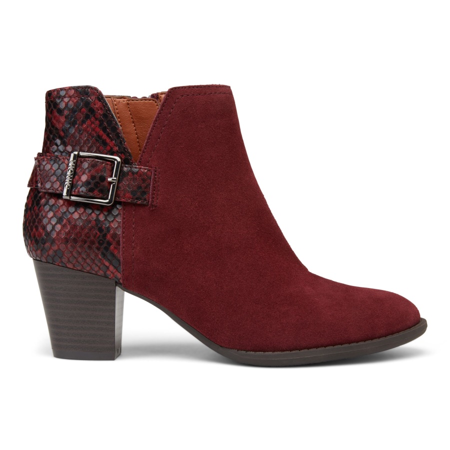 Vionic Wine Naomi Ankle Boot