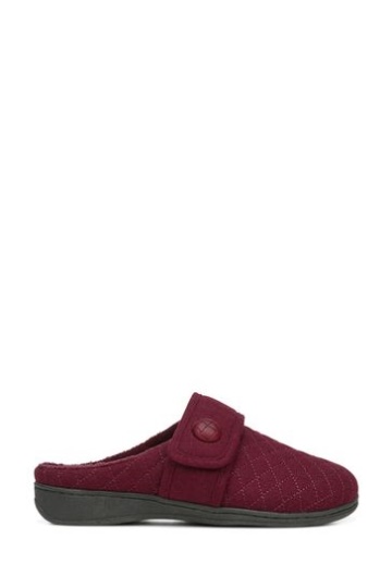 Vionic Wine Red Carlin Mule Slippers