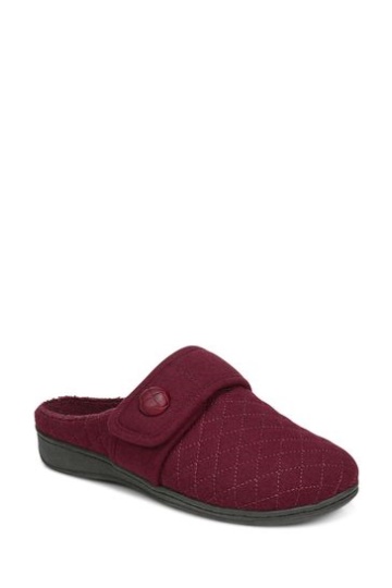 Vionic Wine Red Carlin Mule Slippers