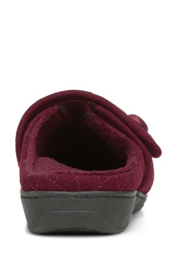 Vionic Wine Red Carlin Mule Slippers