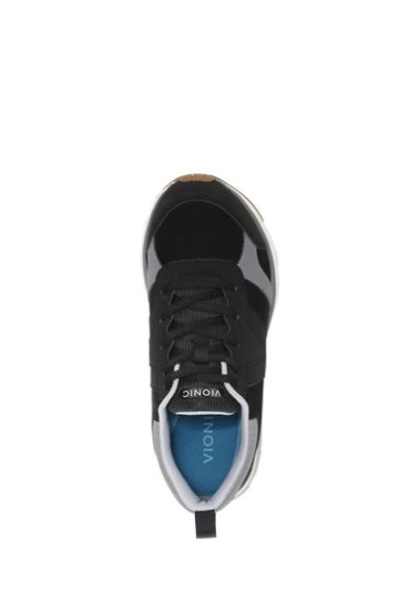 Vionic Zanny Black/Charcoal Lace Up Trainers
