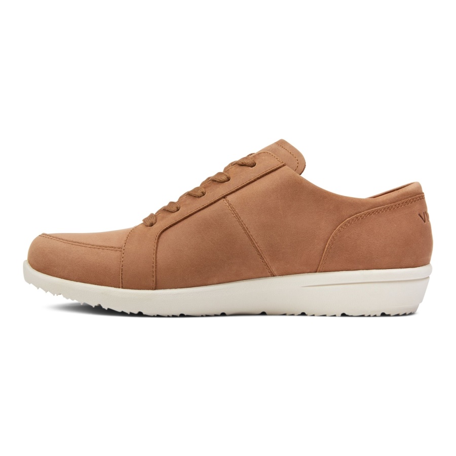 Wheat Nubuck Vionic Abigail Lace Up