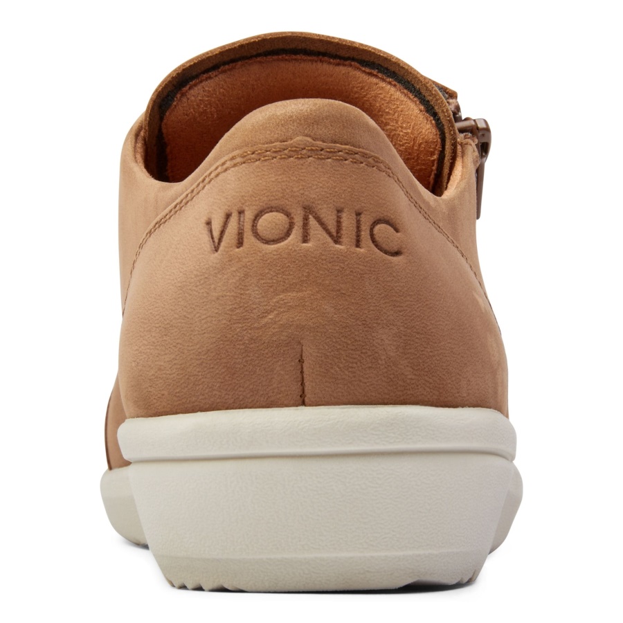 Wheat Nubuck Vionic Abigail Lace Up