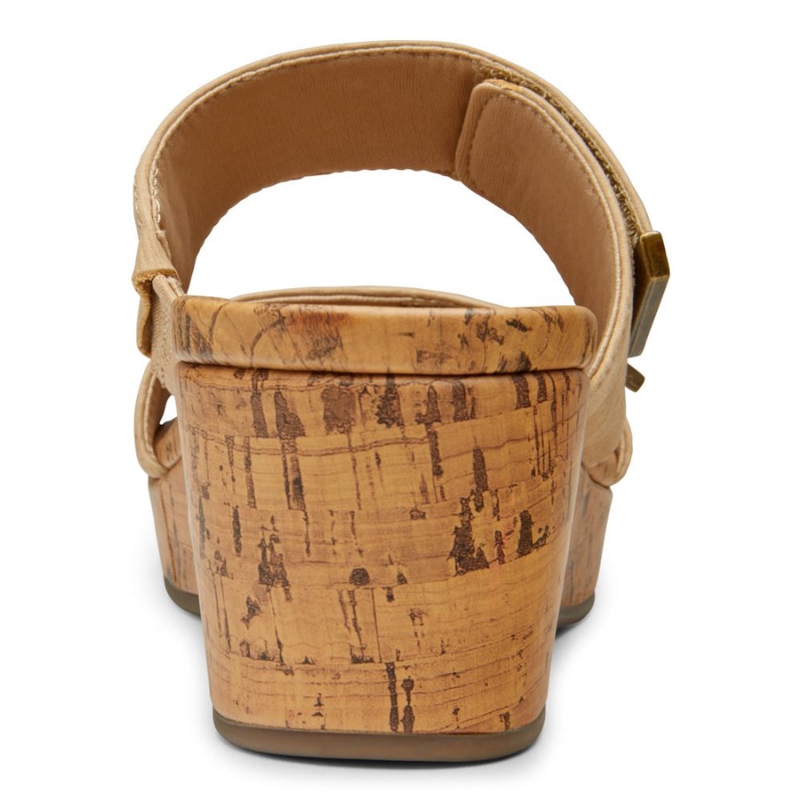 Wheat Vionic Pepper Wedge Heel