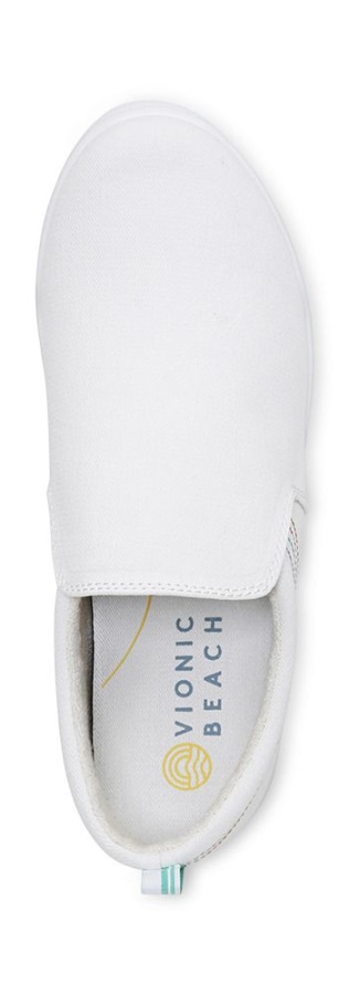 White Canvas Vionic Marshall Slip On