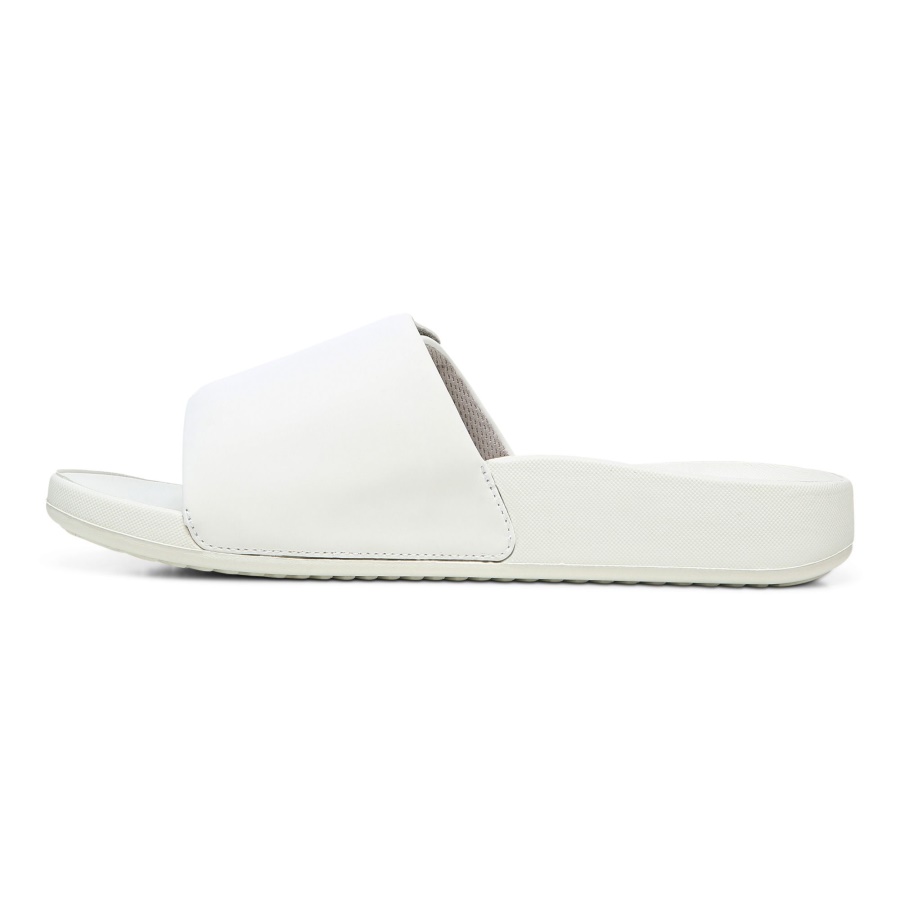 White Keira Slide Sandal Vionic