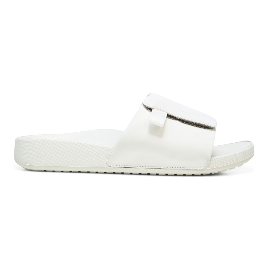 White Keira Slide Sandal Vionic