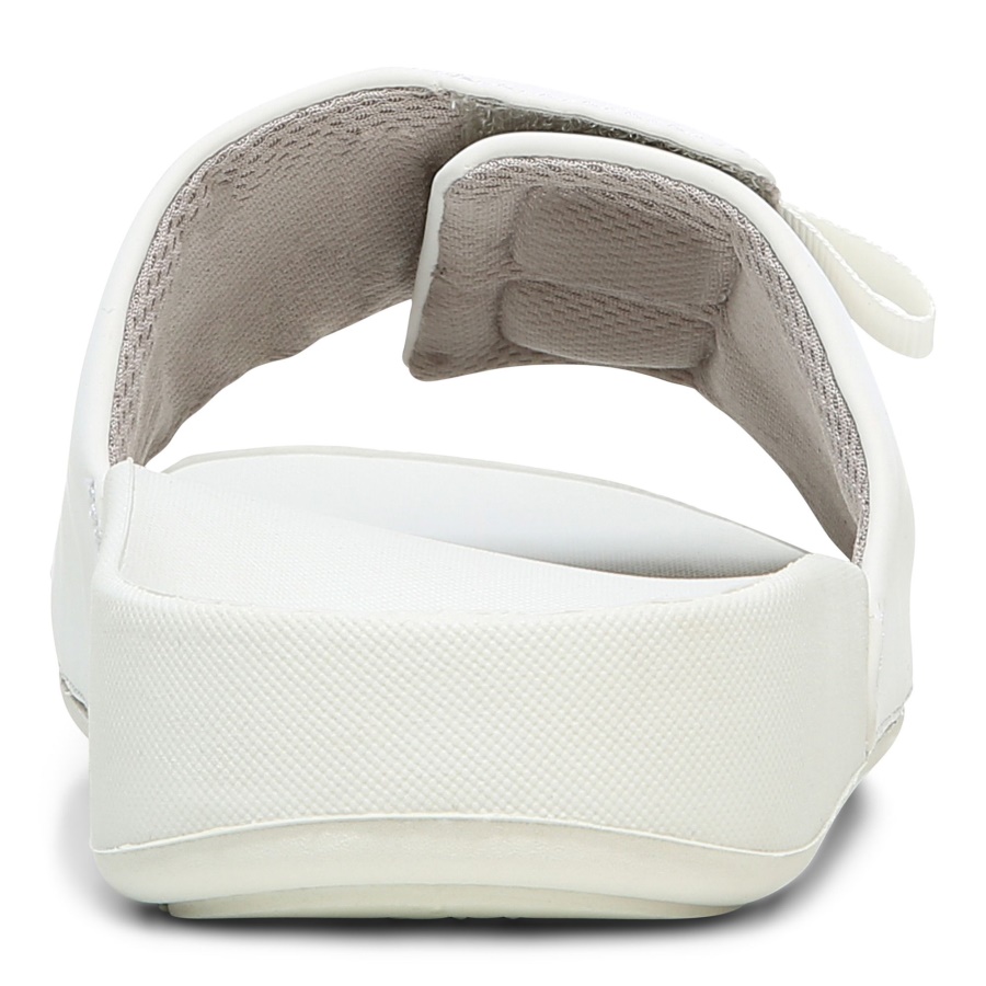 White Keira Slide Sandal Vionic