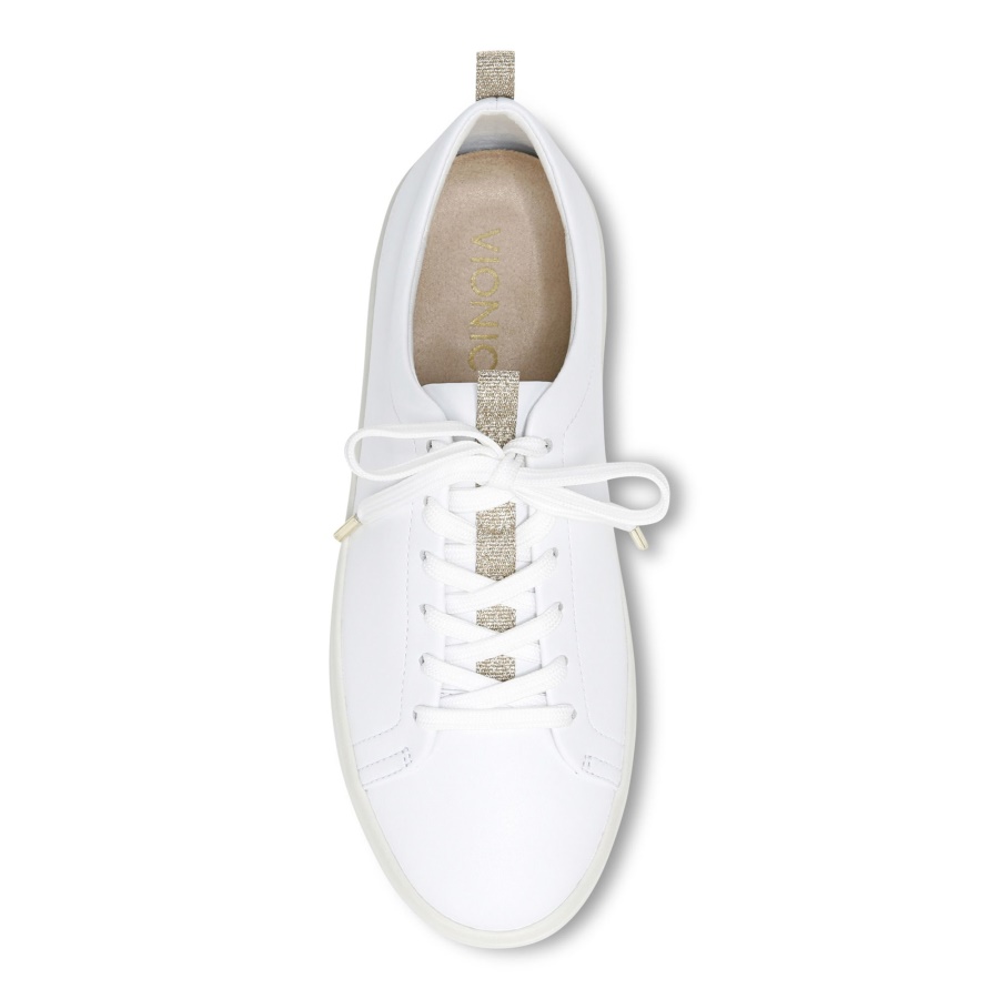 White Leather Paisley Sneaker Vionic