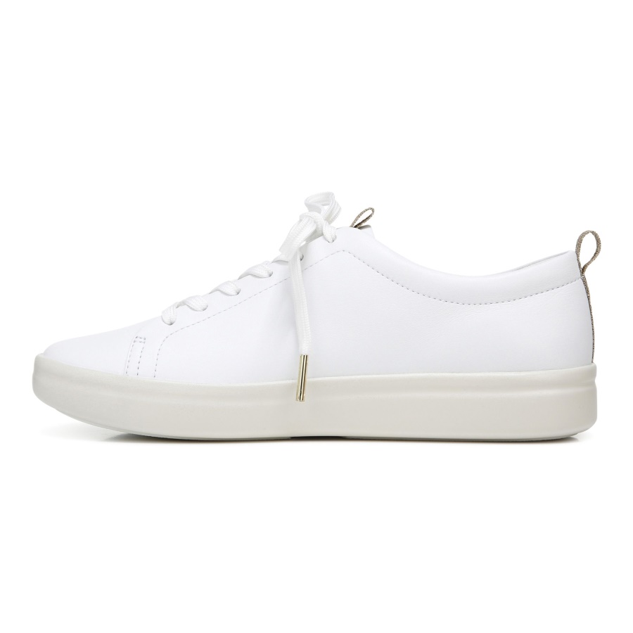 White Leather Paisley Sneaker Vionic