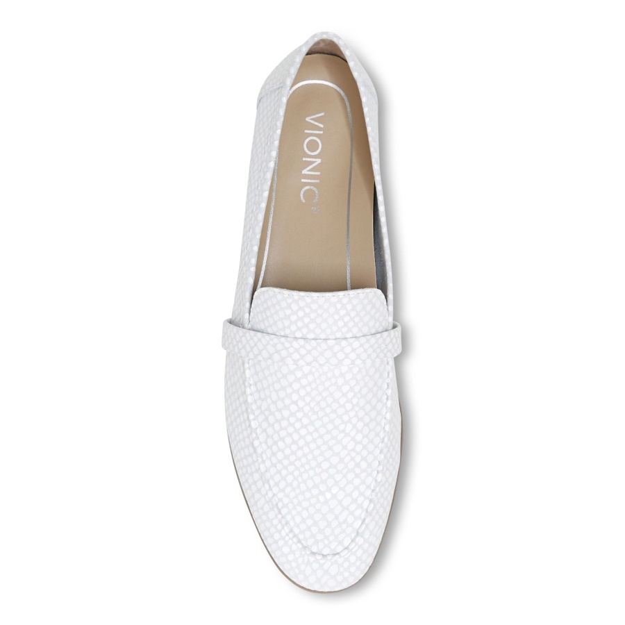 White Vionic Zana Loafer Flat