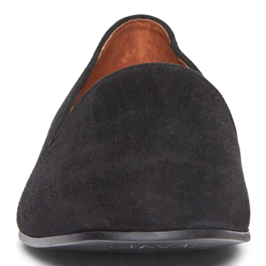 Willa Slip on Flat Black Suede Vionic