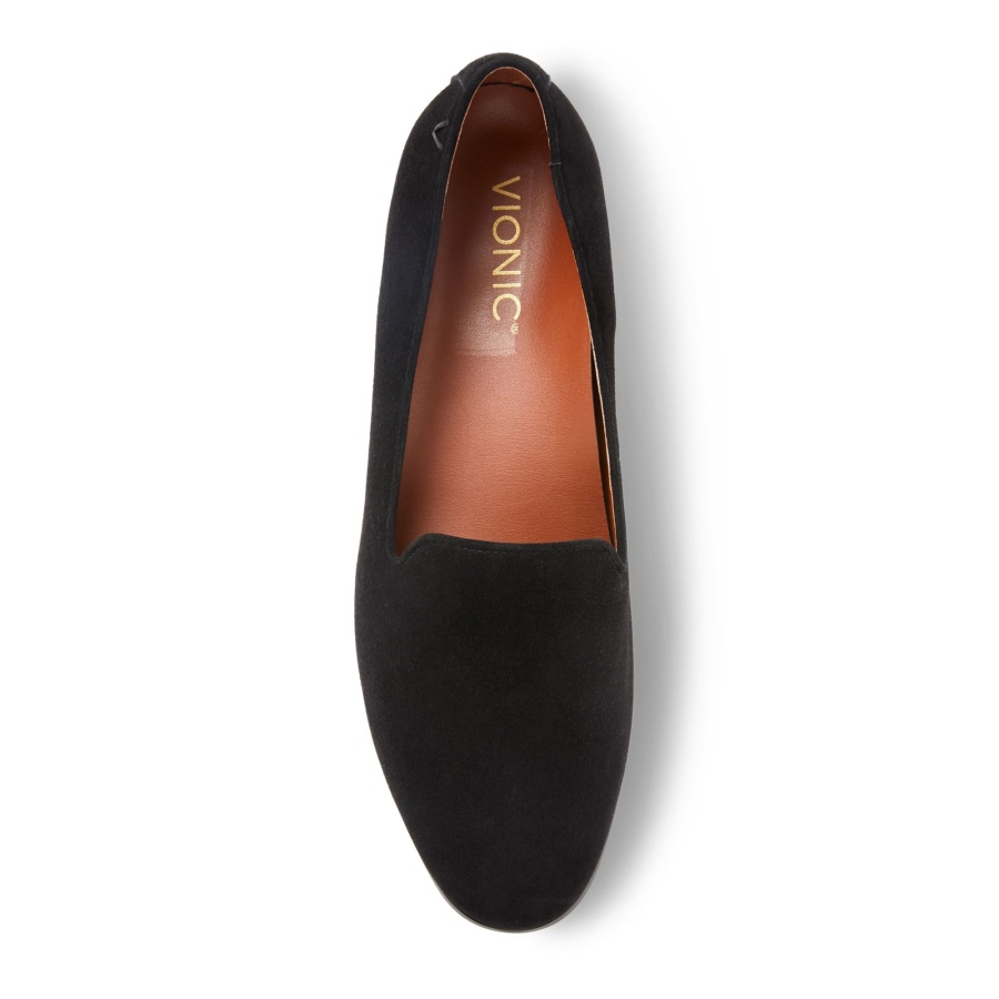 Willa Slip on Flat Black Suede Vionic