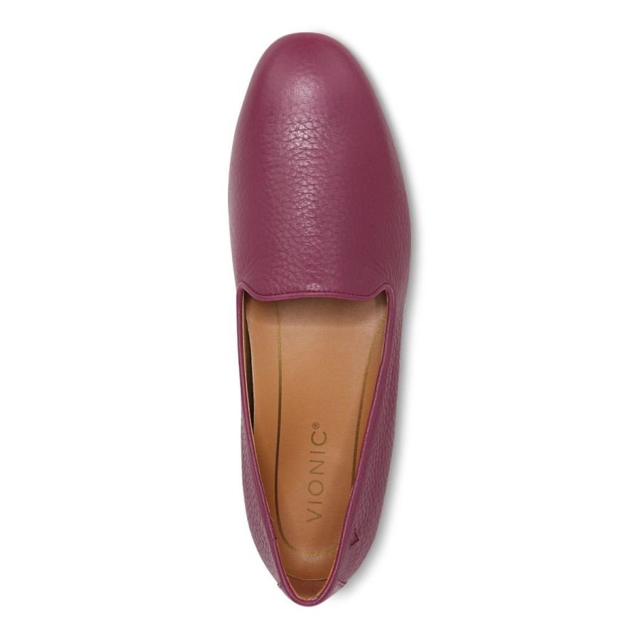 Willa Slip on Flat Vionic Shiraz Tumbled Leather