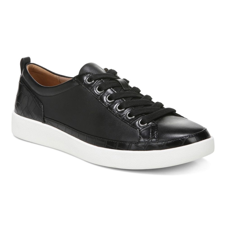 Winny Trainer Black Leather Vionic