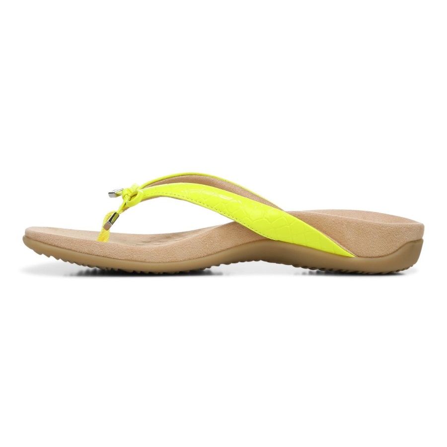 Yellow Vionic Bella Toe Post Sandal
