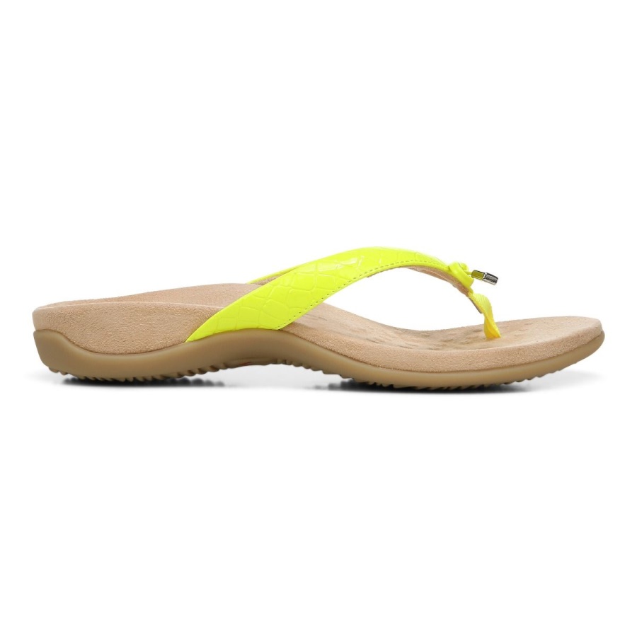 Yellow Vionic Bella Toe Post Sandal