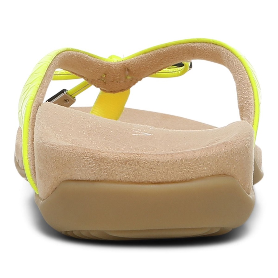 Yellow Vionic Bella Toe Post Sandal