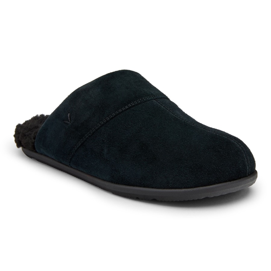 Alfons Mule Slipper Black Suede Vionic