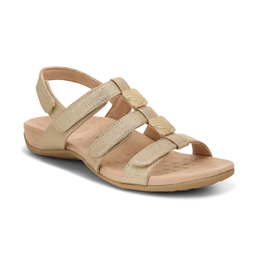 Vionic Gold Amber Adjustable Sandal