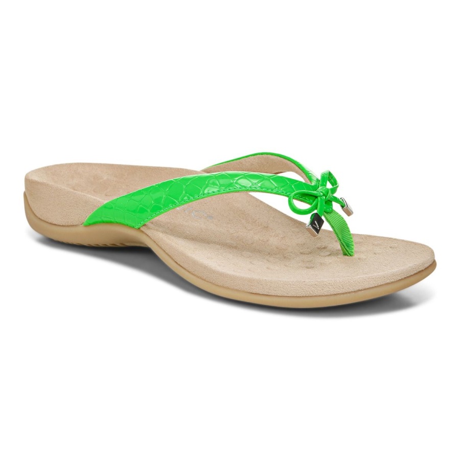 Vionic Electric Green Bella Toe Post Sandal