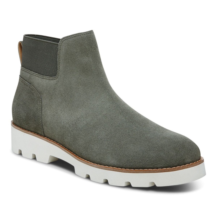 Vionic Olive Suede Brionie Chelsea Boot