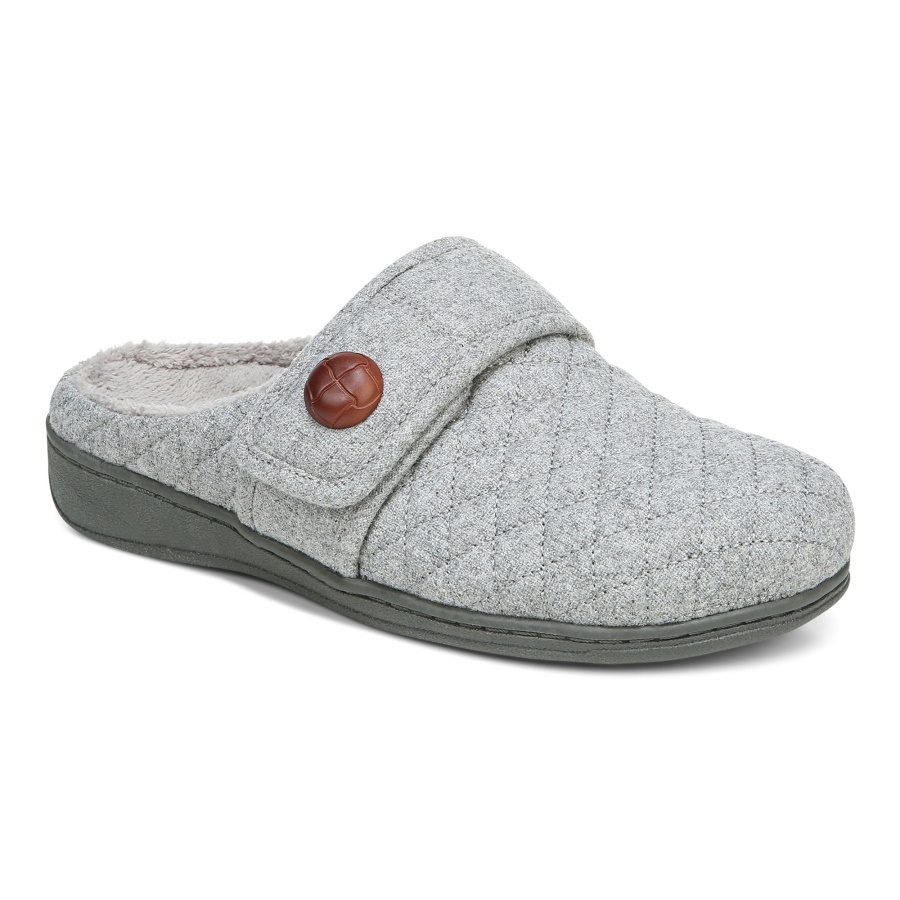 Carlin Slipper Light Grey Vionic