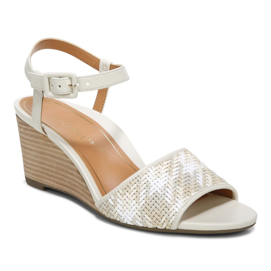 Cream Clarita Wedge Sandal Vionic