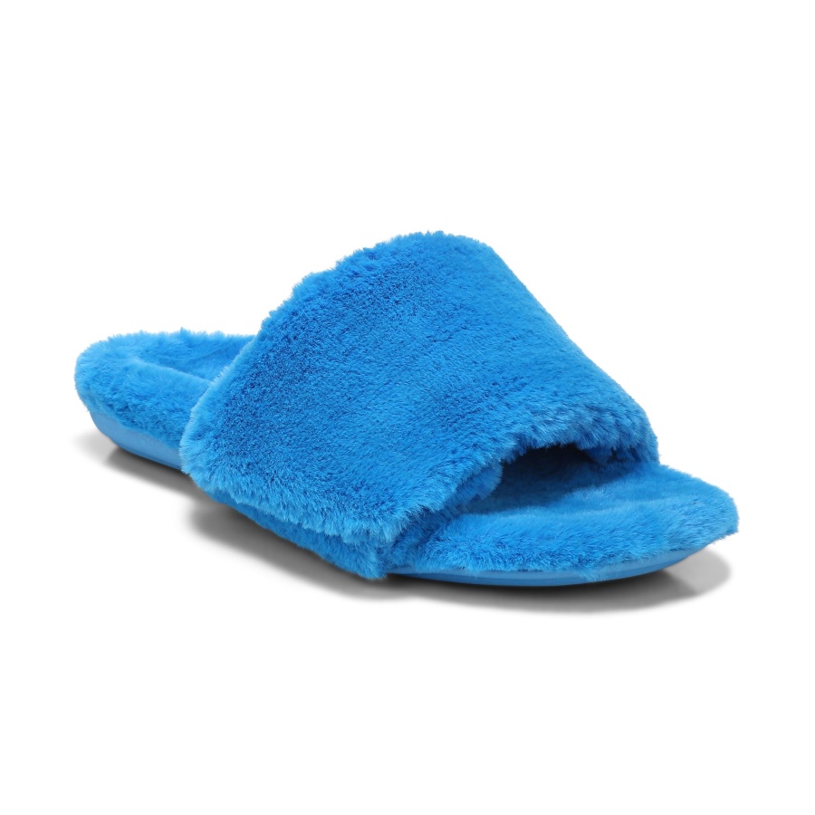 Vionic Dream Plush Slipper Atomic Blue Plush