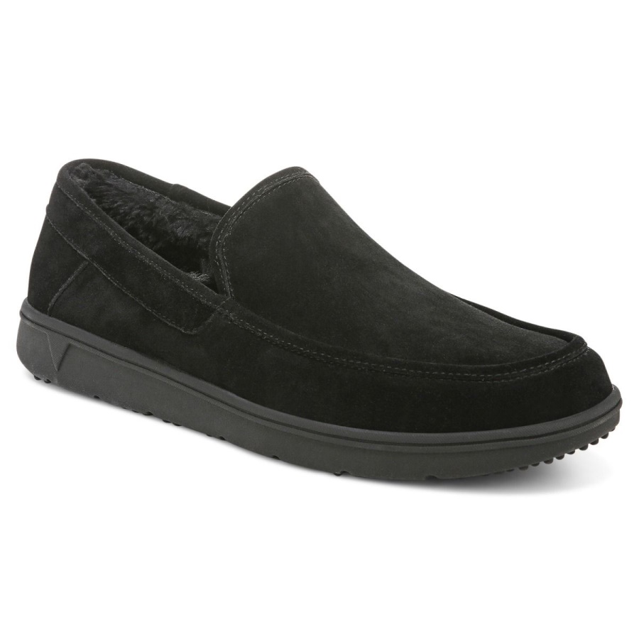 Black Suede Vionic Gustavo Slipper