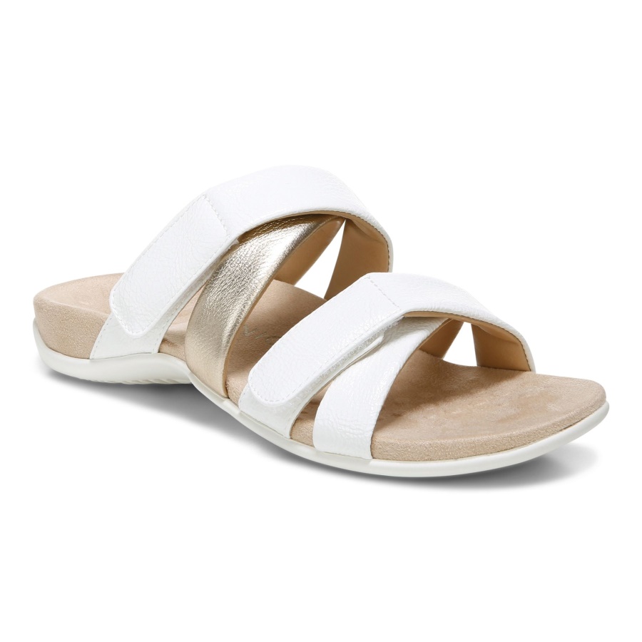 Vionic Hadlie Slide Sandal White