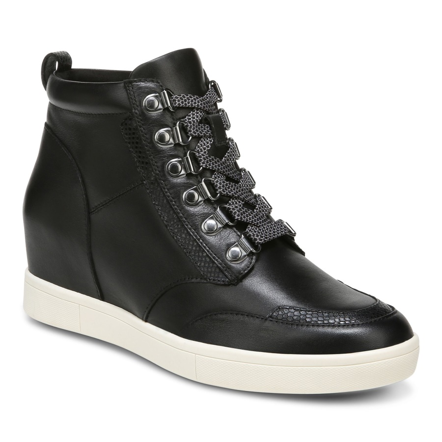 Jordy High Top Black Leather Vionic