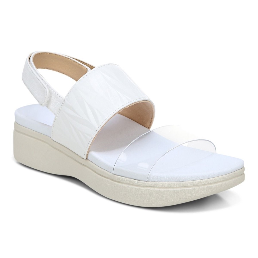 Vionic Karleen Platform Sandal White