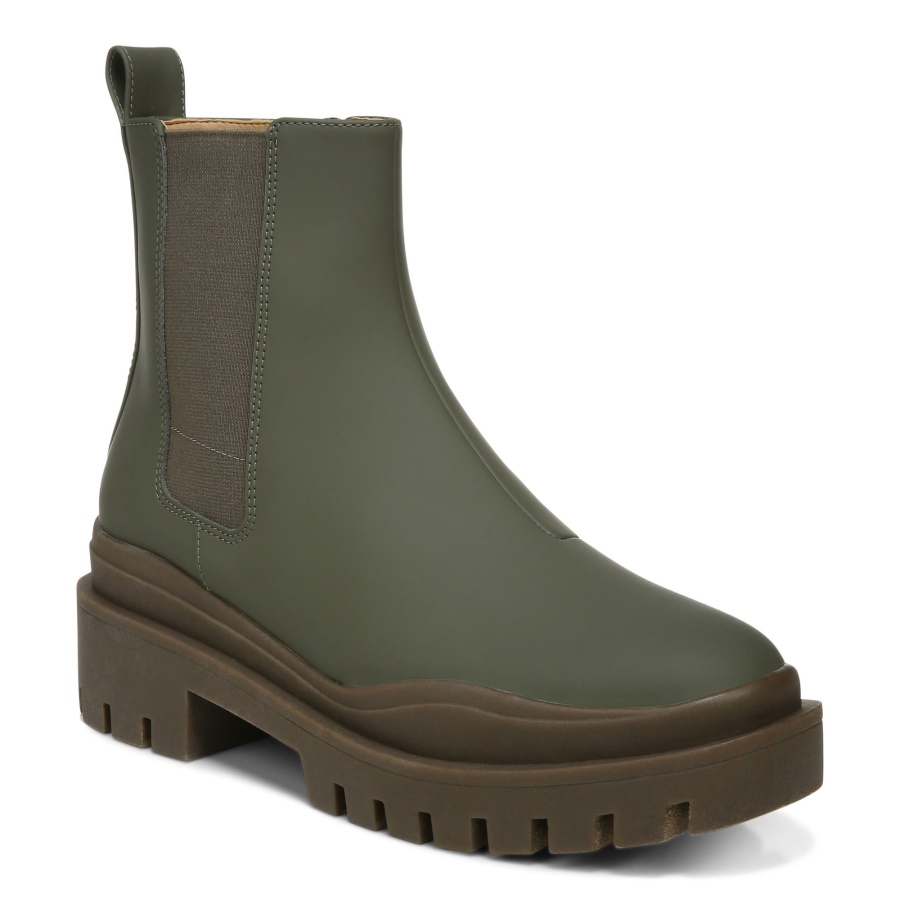 Vionic Karsen Boot Olive Synthetic Rubber
