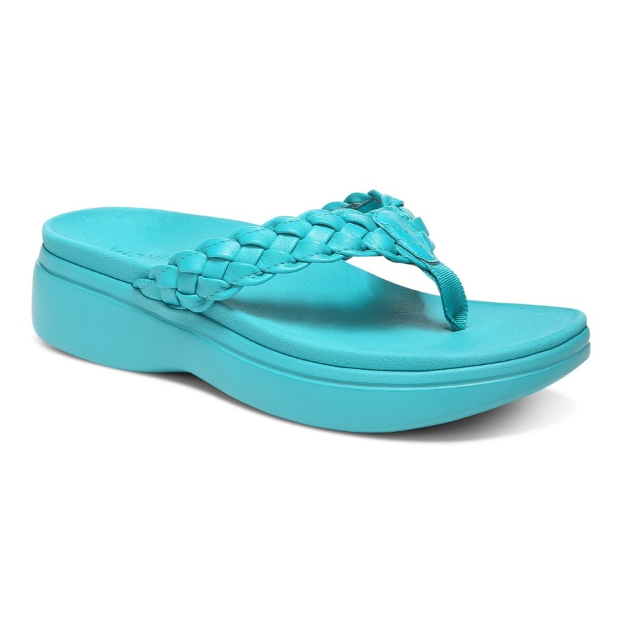 Kenji Platform Sandal Lake Blue Vionic