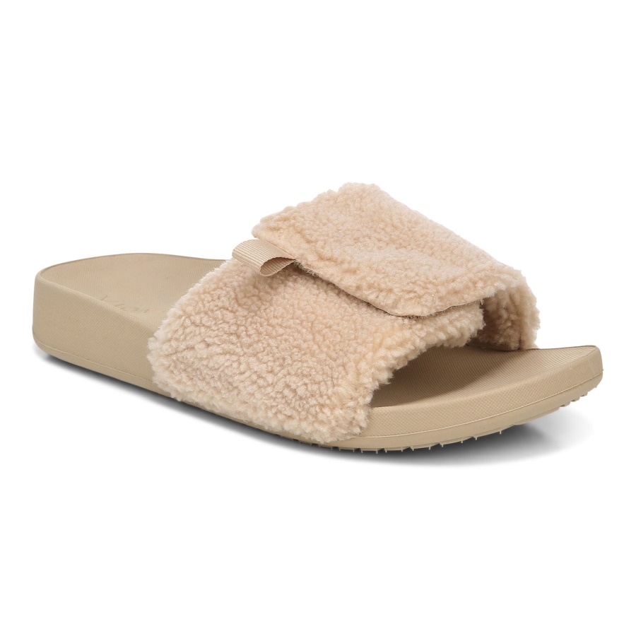 Vionic Ginger Shearling Keira Slide Sandal