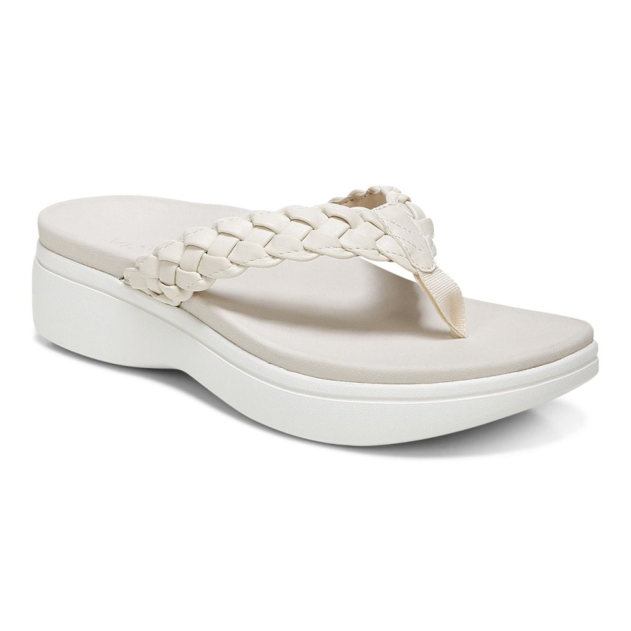 Vionic Kenji Platform Sandal Cream