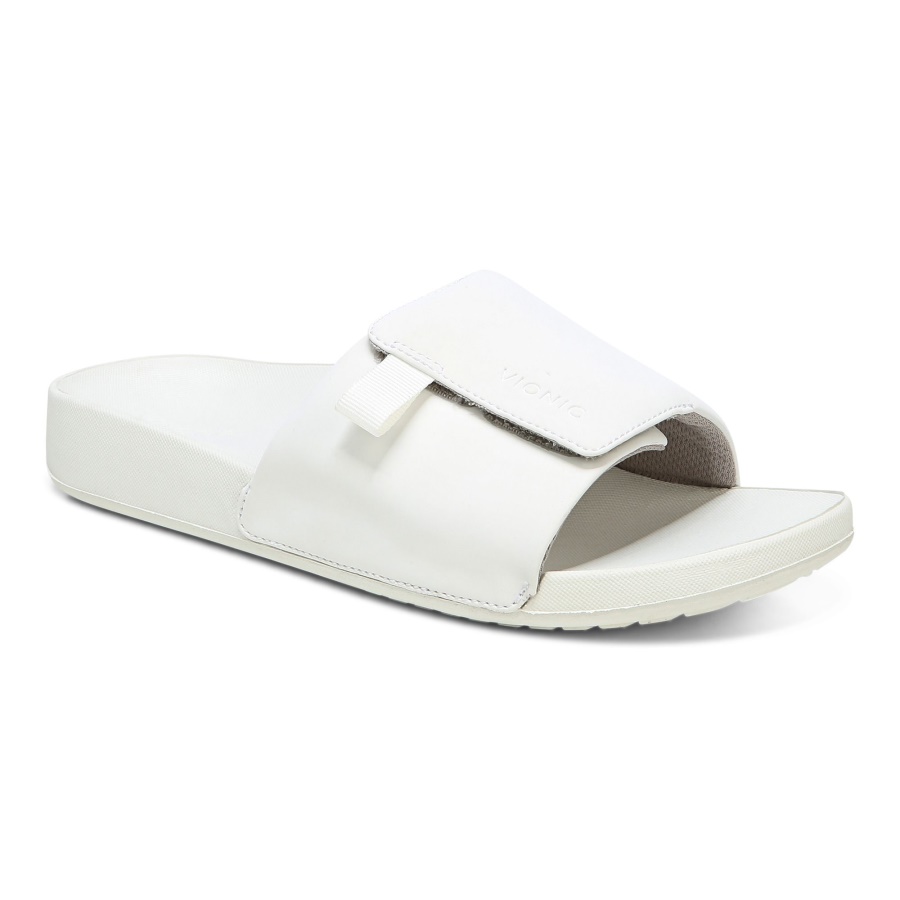 White Keira Slide Sandal Vionic