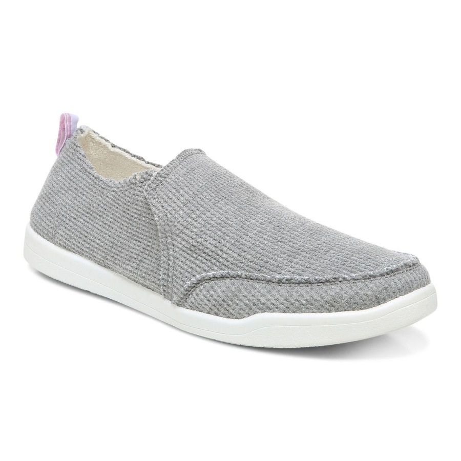 Beach Malibu Slip on Sneaker: Waffle Knit Vionic Charcoal Knit