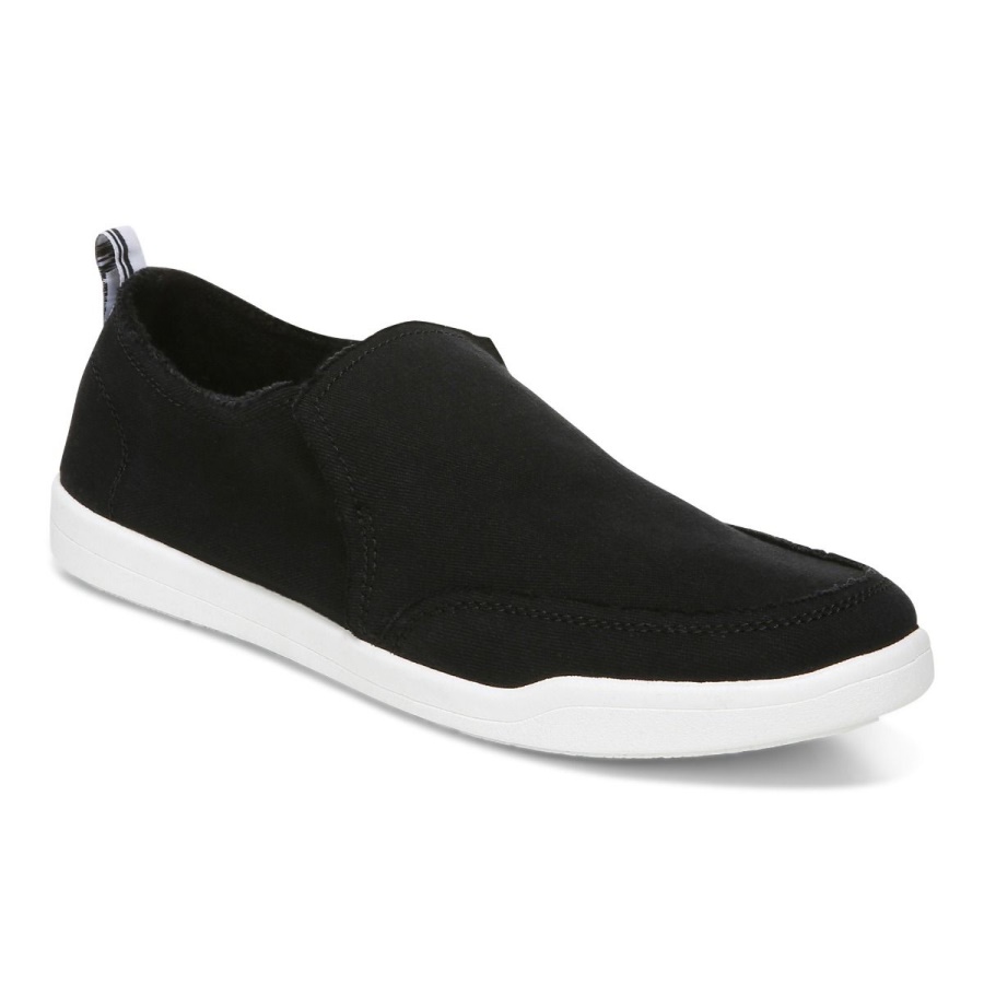 Black Canvas Vionic Beach Malibu Slip on Sneaker: Canvas