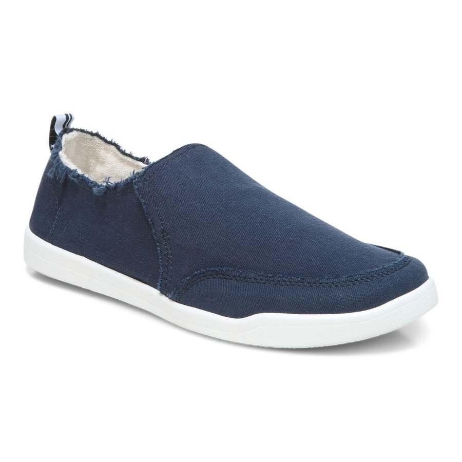 Navy Canvas Beach Malibu Slip on Sneaker: Canvas Vionic