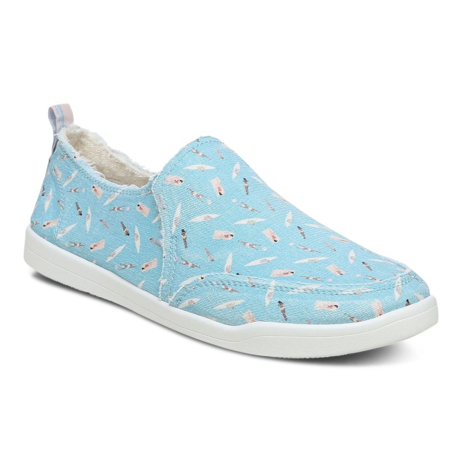 Vionic Beach Malibu Slip on Sneaker: Fun in the Sun Porcelain Blue
