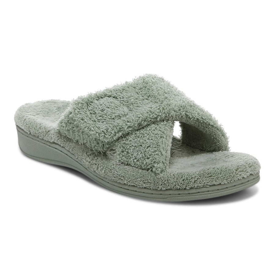 Basil Curly Terry Relax Slippers Vionic