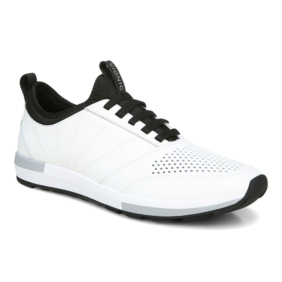 Trent Sneaker White Leather Vionic
